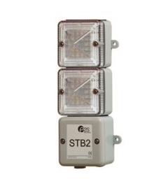 LED Alarm Tower STB2DCG 24vDC [red] with RED & GREEN LED Elements